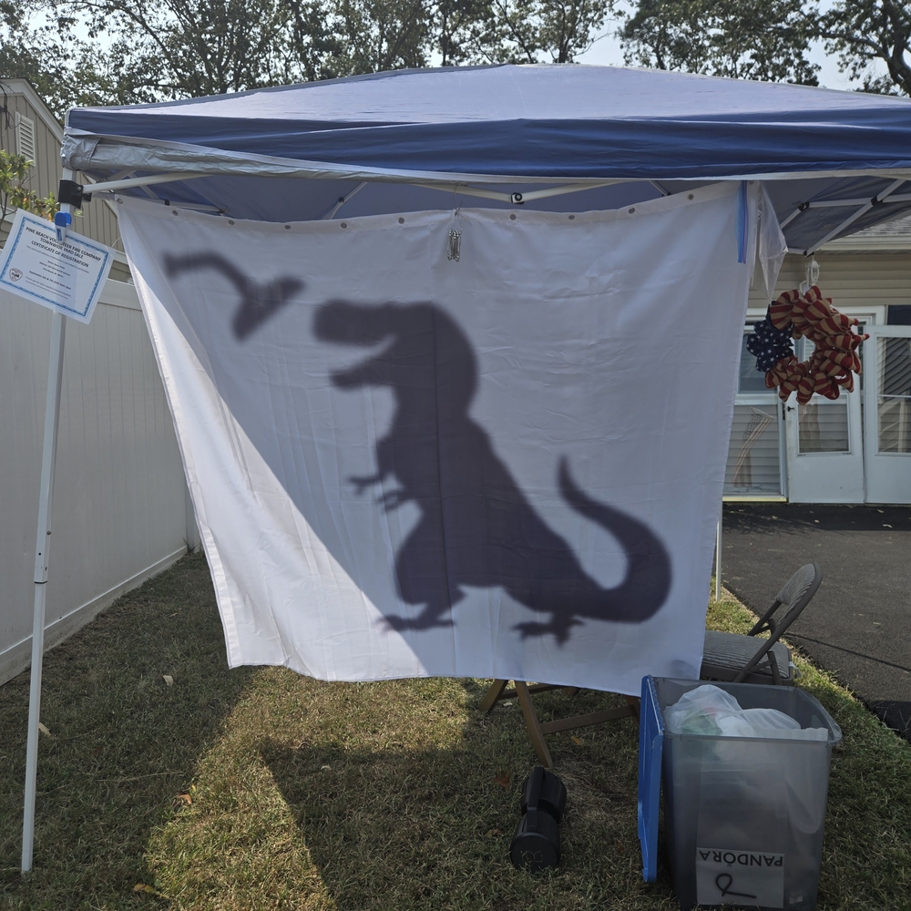 T- rex Shower Curtain And Hooks